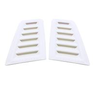 Universal Car Bonnet Vents Cover ABS Plastic Pair fit for RS MK2 Style Hood Vents(Gloss White)