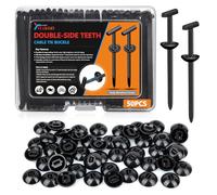 Universal Car Cable Tie Buckles, Upgrade Double-Sided Teeth Nylon PA66 Zip Tie Clips for Car Fender, Engine Cover, Mudguard Fastener, Automotive Replacement Screw Rivets Fixing(50Pcs)