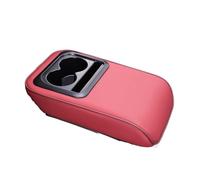Universal Car Cup Holder 2025 Car Center Console Armrest Cushion PU Leather With 2 Cup Holders Portable Pad Pillow Cover Height Adjustment Vehicle Cups Holders(Yellow)