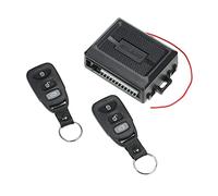 Universal Car Door Lock Keyless Entry System and Car Immobilizer Kit, Auto Remote Central Locking Control Box with Two 3 Button Remotes for 12V Vehicles, Trunk Release and LED