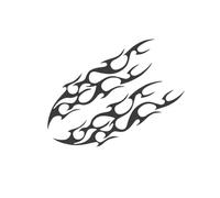 Universal Car Engine Hood Stripe Sticker Creative Flame Style Car Modification Vinyl Decals(Carbon Fiber)