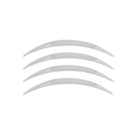 Universal Car Eyebrow Sticker Car Wheel Eyebrow Arch Wheel Eyebrow Protector Chrome/Imitation Carbon Fiber Mud Guard Wheel Arch Trim Fender (Color : Chrome)
