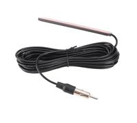 Universal Car FM Radio Antenna Patch Aerial Windscreen Mount 5M Cable High Performance Stable Signal Easy Installation for Most Vehicles Black 11.5 x 2.2 x 0.6cm