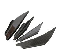 Universal Car Front Bumpers Spoilers Set Scratch Strip 4Pcs Auto Front Bumper Body Lip Canards Splitter Trim Kits(Fiber)