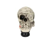 Universal Car Gear Shift Knob Skull Head Styling Auto Manual Shifter W/Sleeve Adapter(White)