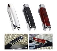 Universal Car Handbrake Lever Cover - Anti-Slip Parking Brake Grip Protector with Chrome, Carbon Fiber, Wood Grain Options(Black)