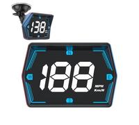 Universal Car HUD GPS Speedometer Car Heads-up Display Plug and Play with USB Connection,Displays MPH, Comes with Compass Over Speed Alert HD Display Speedometer for All Vehicles