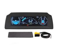 Universal Car HUD Head Up Display Digital Windshield Screen Display with Engine Speed Monitor, Pitch and Roll Inclinometer, Real Time Speedometer, and Abnormal Fault Warning Alarm