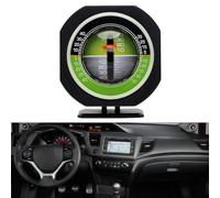 Universal Car Inclinometer with Digital Compass and Built-in LED Lamp for Dashboard Black High Precision Device for Inclination Measurement on Mountain Drives Made of Durable ABS for Any Car