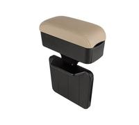 Universal Car Interior Accessories Height Adjustable Car Center Console Gap Storage Organizer With Liftable Tray Elbow Support Armrest Pad For SUV Sedan(Beig-beige)