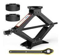 Universal Car Jack 2T, 2025 Upgrade Scissor Jack with 2 Pieces Car Jack Rubber Pad Protects Car, Portable Car Jack with Ratchet Handle, Car Emergency Set for SUV MPV Maintenance and Repair