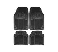 Universal Car Mats 4-Piece Set (2 Front Mats and 2 Rear Mats), Non Slip Mats, Flexible PVC Rubber Car Mats, Cut-to-Size, Easy to Clean