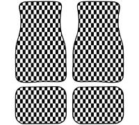 Universal Car Mats, Checkered Flag Chequered Flag Motor Sport Checkerboard Pattern Carpet Floor Mat Compatible Carpet Car Mats Heavy Duty Carpet Car Floor Mat For Cars Suv Truck