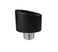 Universal Car Matte Carbon Fiber Muffler Tip Exhaust Pipe Nozzle Decoration Oval 150mm Tilting Left Right Car Exhaust Tail Pipe(Polishing-54mm)