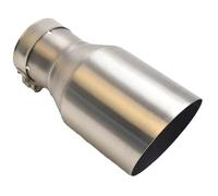 Universal Car Muffler Matte Brushed Finish 304 Stainless Steel with Pointed Exhaust Tip Angled Pipe Car Exhaust Tail Pipe(57MM IN-89MM OUT)