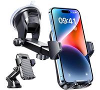 Universal Car Phone Holder 2025 Upgraded Strong Suction,Adjustable Car Phone Mount 360° Rotation for Dashboard/Windscreen, One Button Release Automobile Cradle for iPhone 4.0''-7.0'' All Smartphones