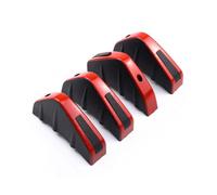 Universal Car Rear Bumper Diffuser Spoiler Abs Anti-collision For Automobiles Spare Parts And Accessories Rear Bumper Strip Diffuser(Red Black)