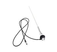 Universal Car Roof Mount Mast Antenna Fender Radio AM/FM Signal Aerial Amplified Spring Soft Rod 180°Swivel