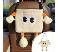 Universal Car Seat Back Organizer with Integrated Trash Can and Tissue Holder for Enhanced Vehicle Storage and Convenience (B, One Size)