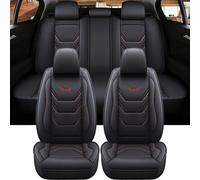 Universal Car Seat Covers Cushion For Golf 5 For Peugeot For 207 For BMW For E30 E39 X5 E70 Interiors Full Set Car Seat Covers Set(Black Red 4pcs)