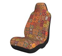 Universal Car Seat Covers For Cars, Suvs, Trucks, Group Of Moroccan Geometric, Elastic Seat Protectors, Easy Install Comfortable Car Seat Covers For Vehicle Interior Protection, With Pocket, 1 PCS