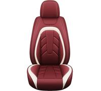 Universal Car Seat Covers Leather Full Set, To Fit Most Cars, Side Airbag Compatible(Red Standard)