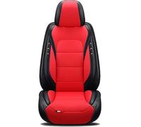 Universal Car Seat Covers leather Full Set, To Fit Most Cars, Side Airbag Compatible(Red Standard)