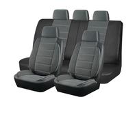 Universal Car Seat Covers Side Stereo Modeling Leather Fluff Car Seat Covers Fit For Most Car Accessories Interior(Gray 5 Seat)