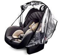 Universal Car Seat Rain Cover Baby Carrier Raincover - EVA Car Seat Weather Shield with Quick-Access Zipper Door and Side Ventilation, Windproof and Waterproof Car Seat Cover for Maxi COSI and More
