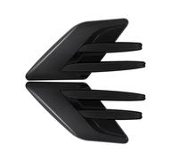 Universal Car Side Fender Decorative Cover Shark Gill Fake Vent Sticker Exterior Air Intake Trim Tuning Rear Window Louver Side Window Sunshades(Black)