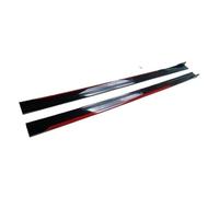 Universal Car Side Skirt Fender Splitters Spoiler For A3 A4 A5 A6 A7 A8 Q3 Q5 Q7 RS5 RS6 RS7 S3 S4 TT Front Bumper Spoilers(Black RED)