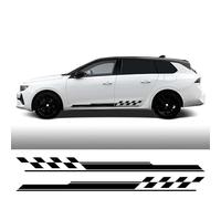 Universal Car Side Skirt Stickers Sports Racing Stripes Car Side Body Pattern Stickers Vinyl Decals Auto Decoration Accessories