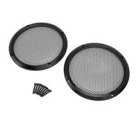 Universal Car Speaker Grill Protector 2 Pieces Cover 169 mm Metal Round Guard for Home Cinema, Ships, Boats, Cars (Black)