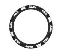 Universal Car Steering Wheel Cover – BackYard Chickens Print Elastic Fabric Sleeve, Breathable for Auto, Trucks, SUVs