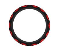 Universal Car Steering Wheel Cover â€“ Cartoon ladybug Print Elastic Fabric Sleeve, Breathable for Auto, Trucks, SUVs