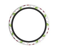Universal Car Steering Wheel Cover â€“ Cute little Cherry Full Print Elastic Fabric Sleeve for Auto, Trucks, SUV, ATV, and More