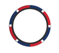 Universal Car Steering Wheel Cover – Dominican Republic Print Elastic Fabric Sleeve, Breathable for Auto, Trucks, SUVs