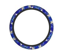 Universal Car Steering Wheel Cover â€“ Fabric Sleeve for Trucks, SUVs, and Cars â€“ Abstract Marble Stone Full Print Design