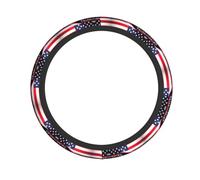 Universal Car Steering Wheel Cover – Fabric Sleeve for Trucks, SUVs, and Cars – American Flag Full Print Design