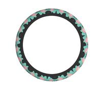 Universal Car Steering Wheel Cover – Fabric Sleeve for Trucks, SUVs, and Cars – Sushi Food Pattern1 Full Print Design