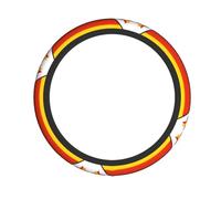 Universal Car Steering Wheel Cover – Flag of Zimbabwe Print Elastic Fabric Sleeve, Breathable for Auto, Trucks, SUVs
