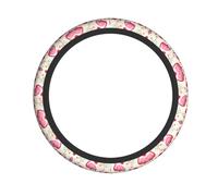 Universal Car Steering Wheel Cover â€“ Flamingo Print Elastic Fabric Sleeve, Breathable for Auto, Trucks, SUVs