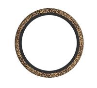Universal Car Steering Wheel Cover â€“ Leopard Print Print Elastic Fabric Sleeve, Breathable for Auto, Trucks, SUVs