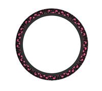 Universal Car Steering Wheel Cover â€“ Lovely Pink Flamingos Full Print Elastic Fabric Sleeve, Breathable for Auto, Trucks, SUV