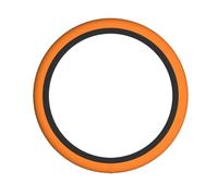 Universal Car Steering Wheel Cover - Beauty Burnt Orange Full Print Elastic Fabric Sleeve, Breathable for Auto, Trucks, SUV