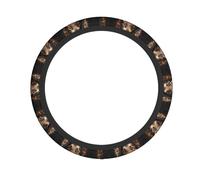 Universal Car Steering Wheel Cover - German Shepherd Full Print Elastic Fabric Sleeve, Breathable for Auto, Trucks, SUV