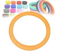 Universal Car Steering Wheel Protective Cover New Cool Non-Slip Silicone Steering Wheel Protector Non-Slip Silicone Ultra Thin Steering Cover(Orange)