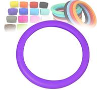 Universal Car Steering Wheel Protective Cover New Cool Non-Slip Silicone Steering Wheel Protector Non-Slip Silicone Steering Cover(Purple)
