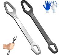 Universal Car Torx Wrench, Double-Head Torx Spanner, 8-22mm Self-Tightening Wrench, Non-Slip Multi-Function for Most Nuts & Bolts Repair, Professional Car Assembly & Disassembly Tool (2PCS-1)
