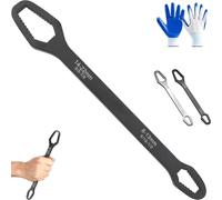 Universal Car Torx Wrench, Double-Head Torx Spanner, 8-22mm Self-Tightening Wrench, Non-Slip Multi-Function for Most Nuts & Bolts Repair, Professional Car Assembly & Disassembly Tool (B)